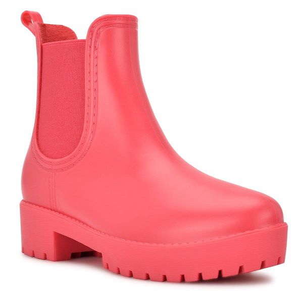 Nine West Rainy Chelsea Pink Rain Boots | Ireland 42B25-1D55